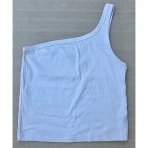Aerie White One Shoulder Crop Top – Size Large – Asymmetrical Tank